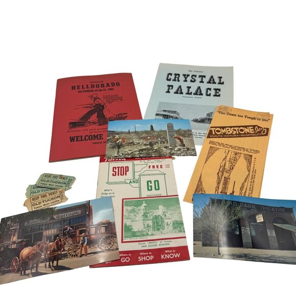 Vintage Arizona Travel Memorabilia Set Featuring 1962 Helldorado Program Tickets - Picture 1 of 15